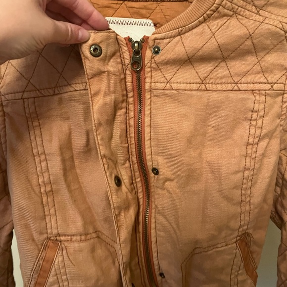 Anthropolgie HEI Bomber linen quilted jacket - Picture 5 of 7